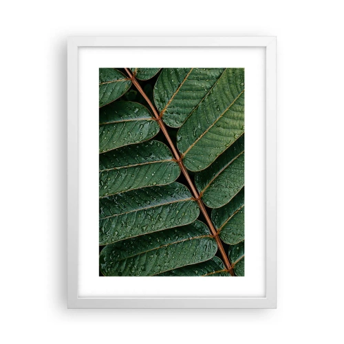 Poster in einem weißen Rahmen - Im grünen Rhythmus - 30x40 cm