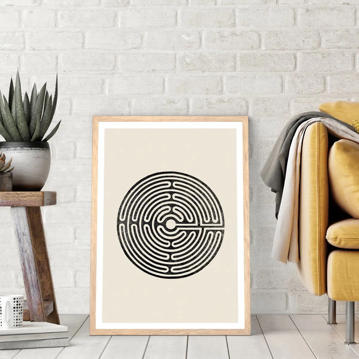 Poster in einem Rahmen aus heller Eiche - Geheimnisvolle Ordnung - 70x100 cm