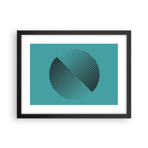 Poster in einem schwarzem Rahmen - Kreis – eine geometrische Variante - 40x30 cm