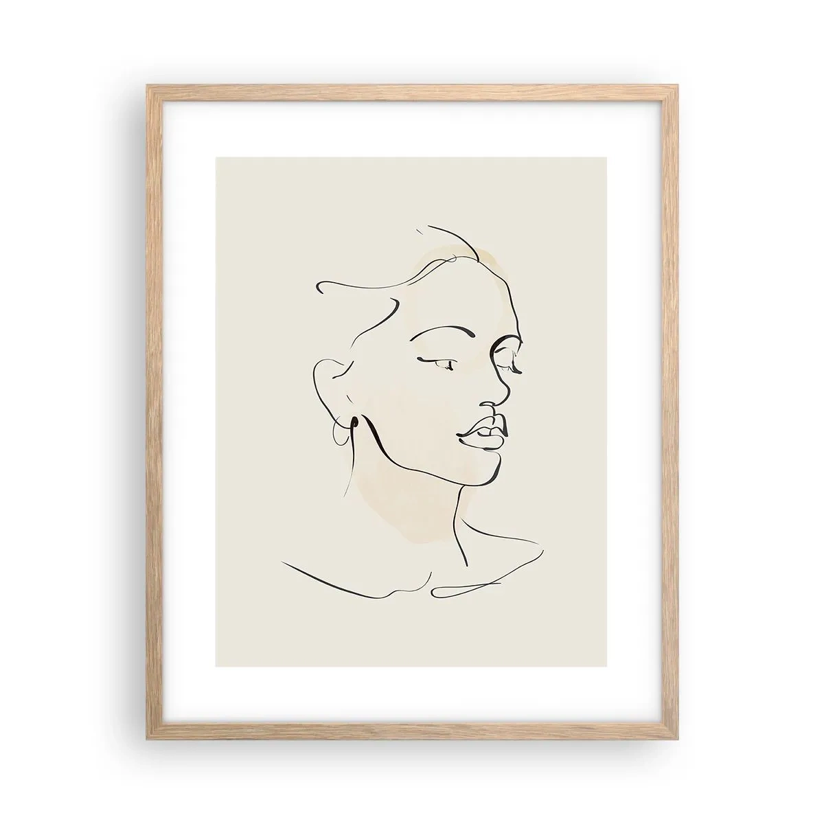 Poster in einem Rahmen aus heller Eiche - Eine bestimmte Linie - 40x50 cm