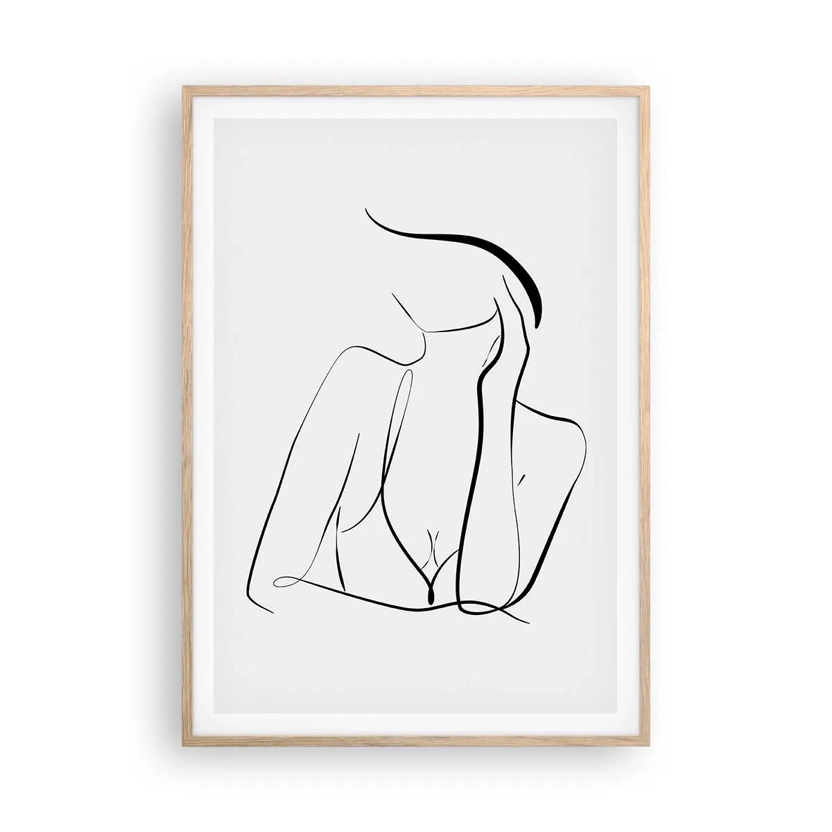 Poster in einem Rahmen aus heller Eiche - Auf der Traumwelle - 70x100 cm