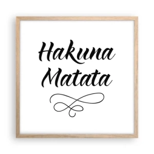 Poster in einem Rahmen aus heller Eiche - Bester Ratschlag - 50x50 cm