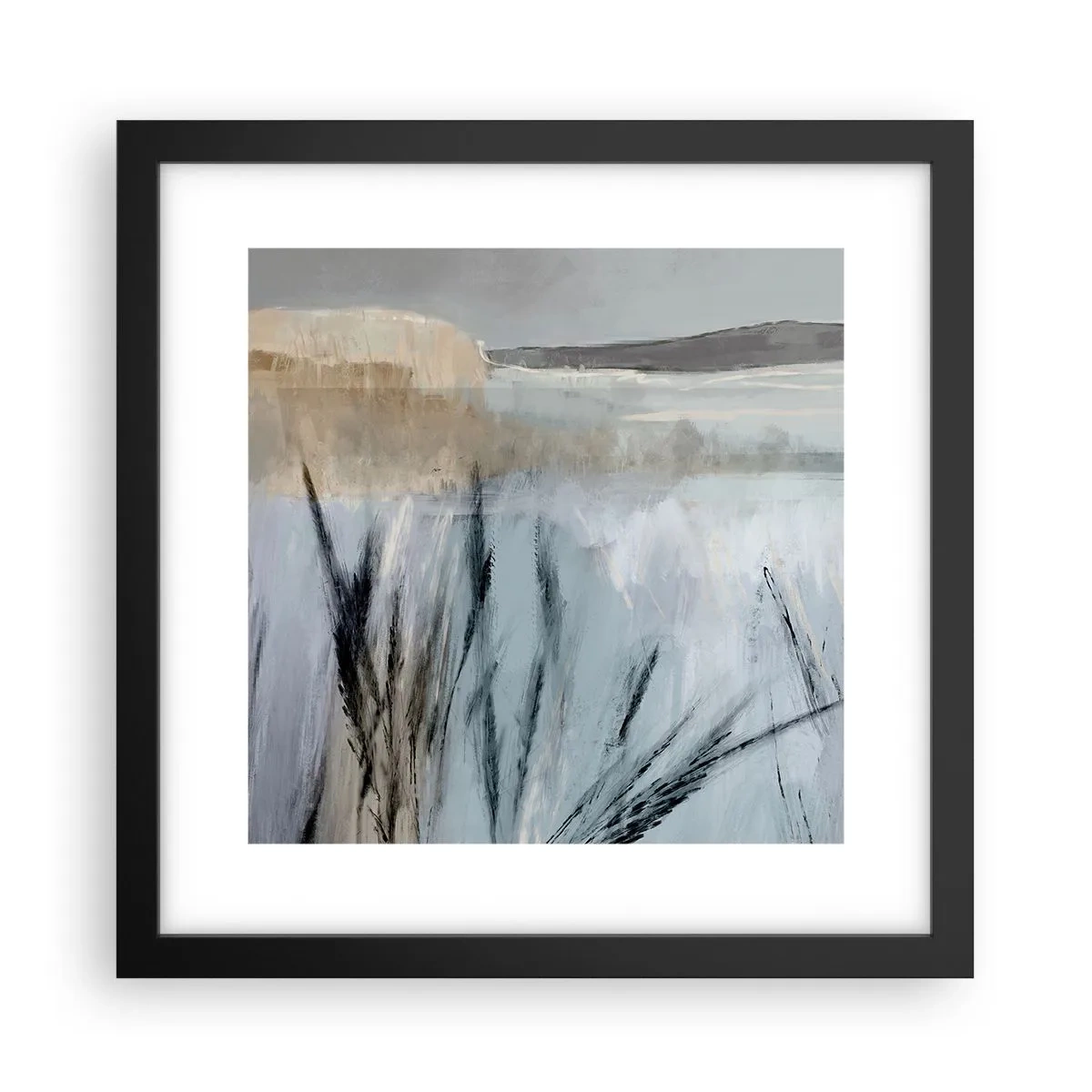 Poster in einem schwarzem Rahmen - Winterfelder - 30x30 cm
