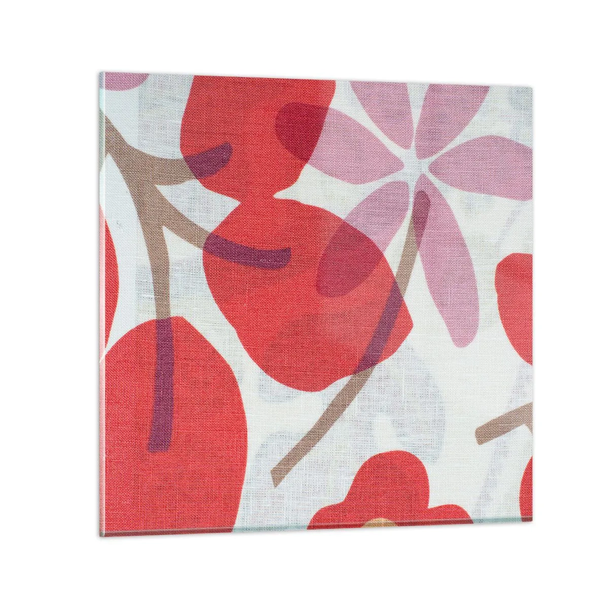 Glasbild - Bild auf glas - Blumenarrangement in Rosa - 40x40 cm