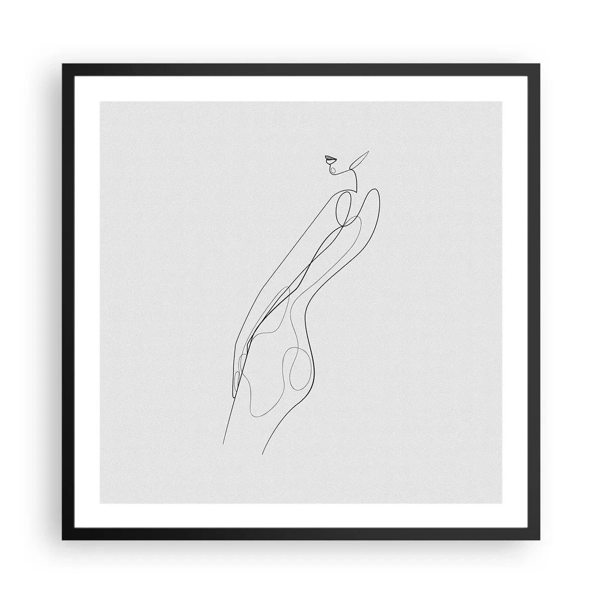 Poster in einem schwarzem Rahmen - Bloß ein Versprechen - 60x60 cm