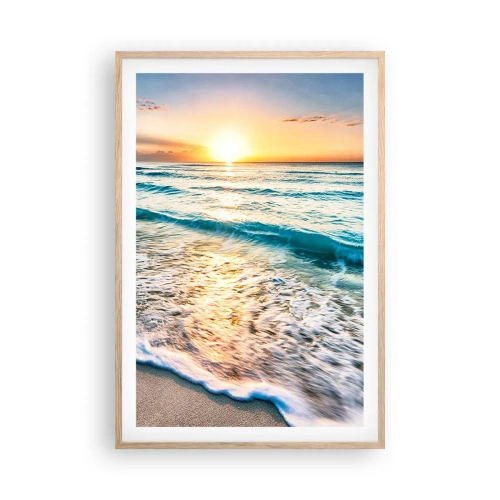 Poster in einem Rahmen aus heller Eiche - Ein Blick lohnt sich - 61x91 cm