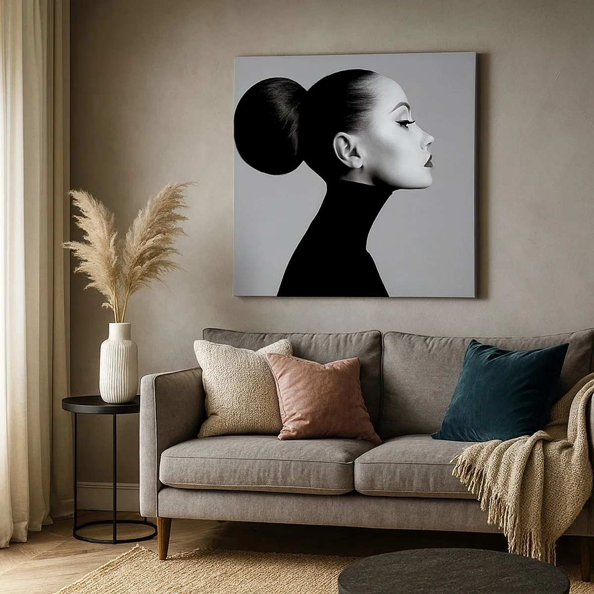 Bild auf Leinwand - Leinwandbild - Moderne Nofretete - 30x30 cm