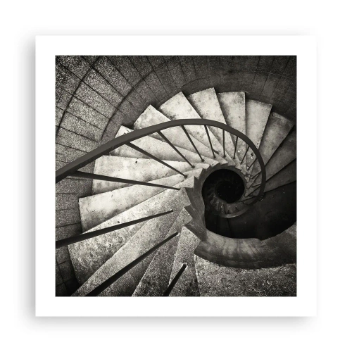 Poster - Treppe hoch, Treppe runter - 50x50 cm