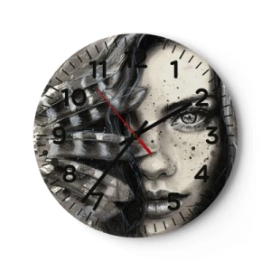 Wanduhr - Glasuhr - Wilde Schönheit - 30x30 cm