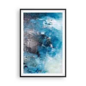 Poster in einem schwarzem Rahmen - Rhapsodie in Blau - 61x91 cm
