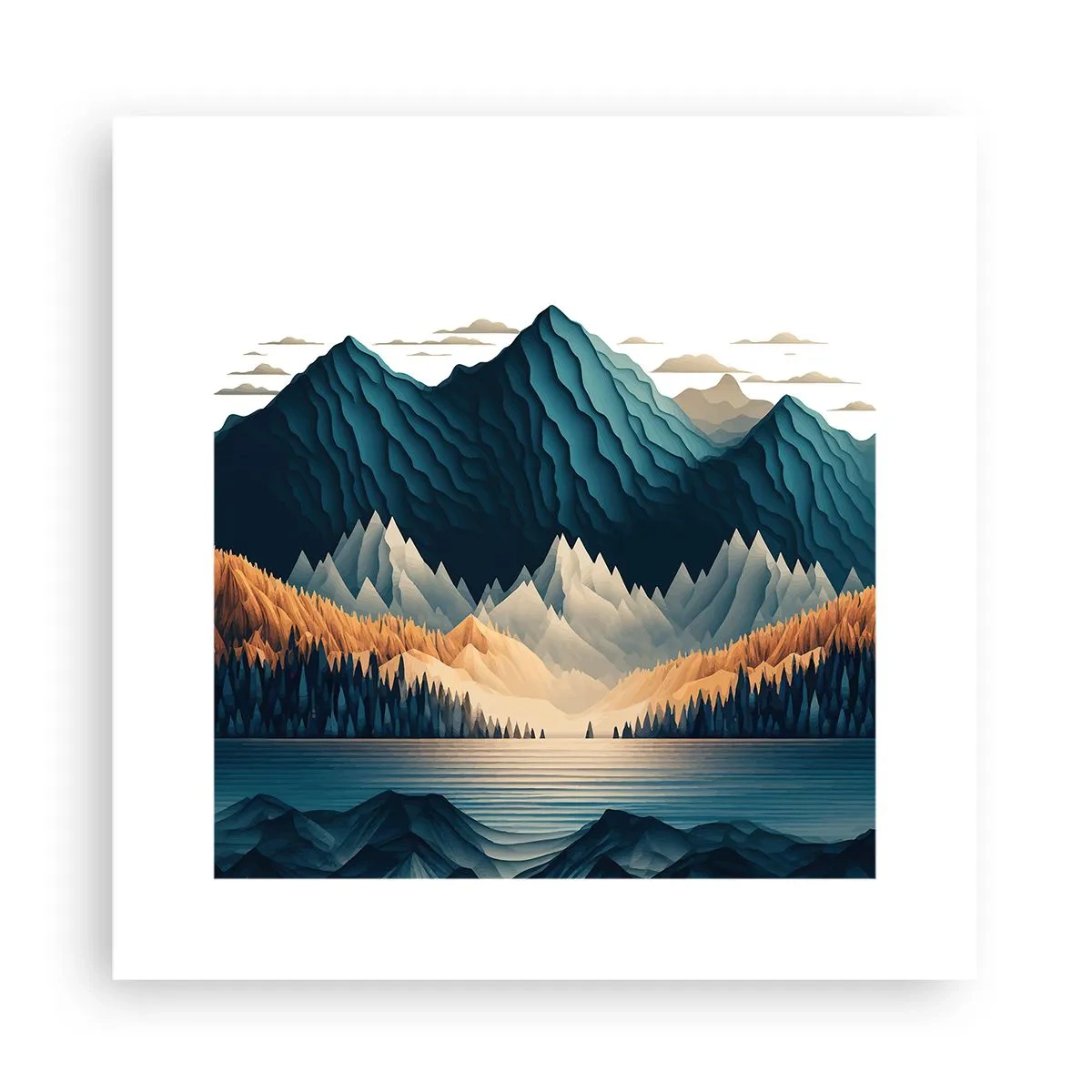 Poster - Perfekte Berglandschaft - 30x30 cm