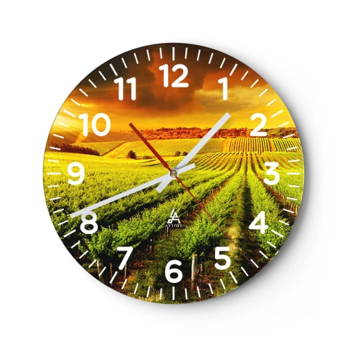 Wanduhr - Glasuhr - Unter der australischen Sonne - 30x30 cm