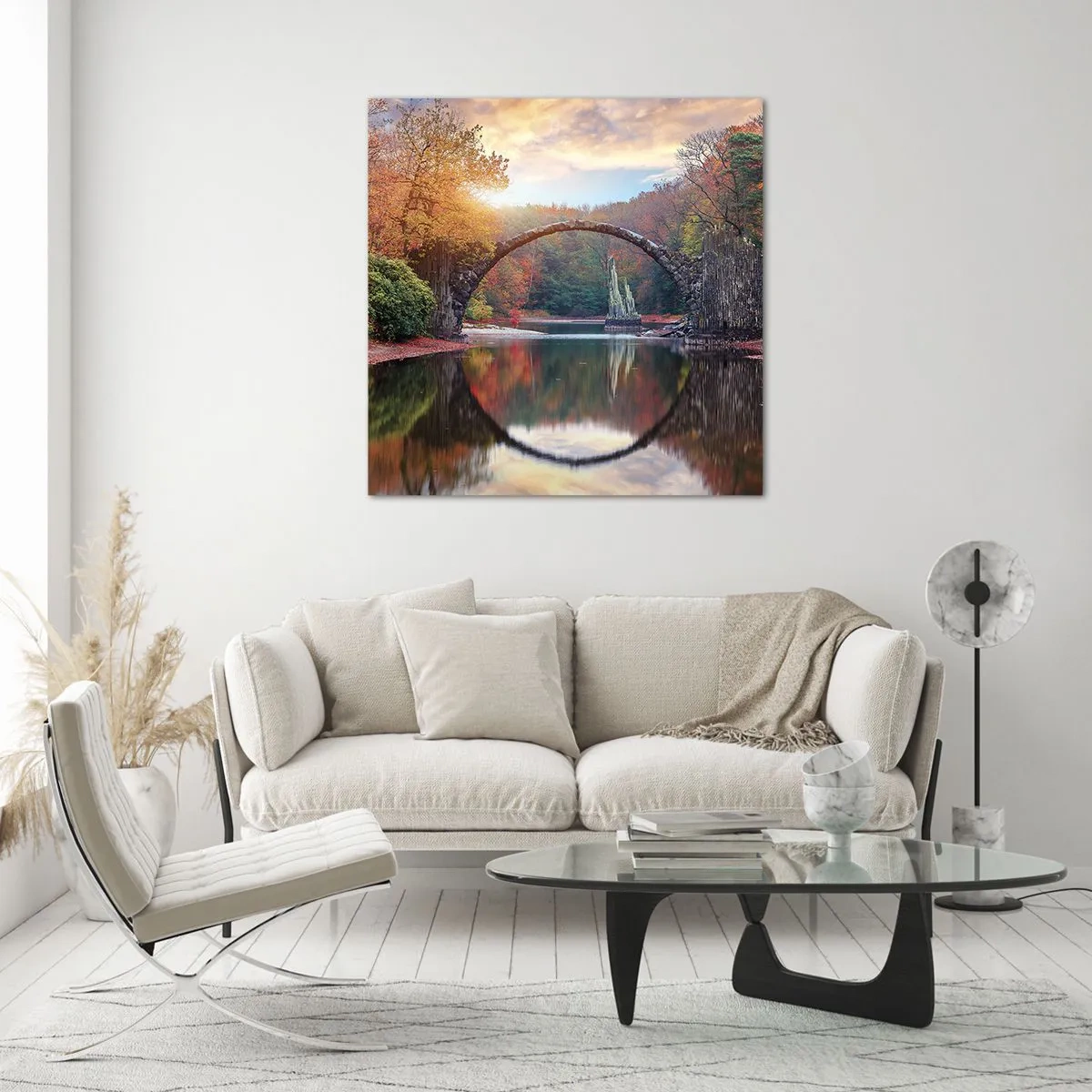 Glasbild - Bild auf glas - Auf der anderen Seite des Spiegels - 40x40 cm