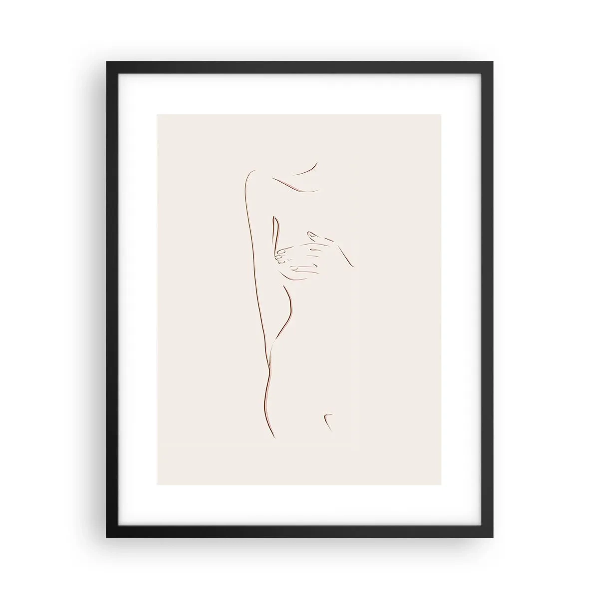 Poster in einem schwarzem Rahmen - Die Form des Verlangens - 40x50 cm