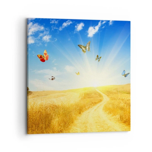 Bild auf Leinwand - Leinwandbild - Und wie kann man den Sommer nicht lieben? - 70x70 cm