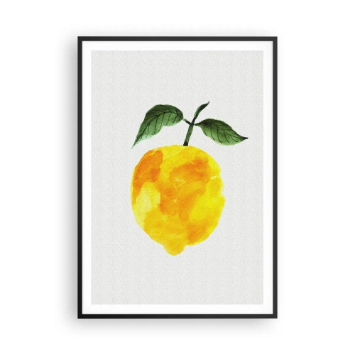 Poster in einem schwarzem Rahmen - So schmeckt man die Sonne - 70x100 cm