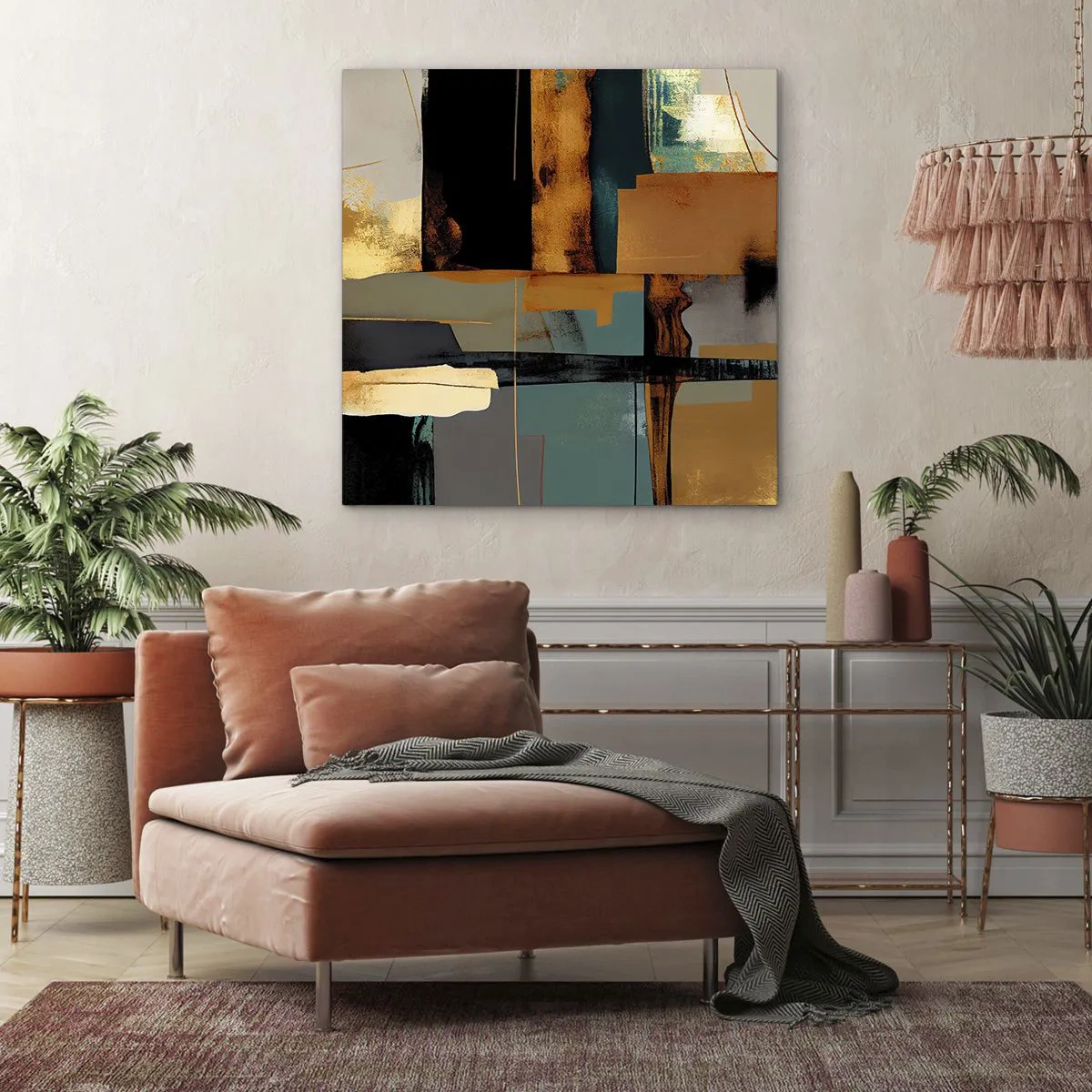 Bild auf Leinwand - Leinwandbild - Abstraktion – Licht und Schatten - 50x50 cm