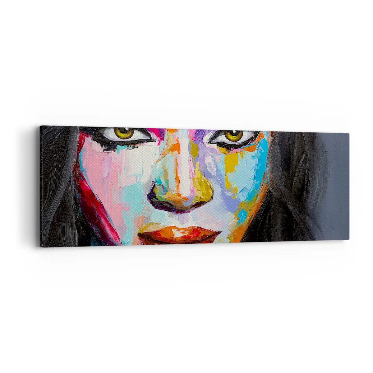 Bild auf Leinwand - Leinwandbild - Es ist unmöglich die Augen abzuwenden - 90x30 cm