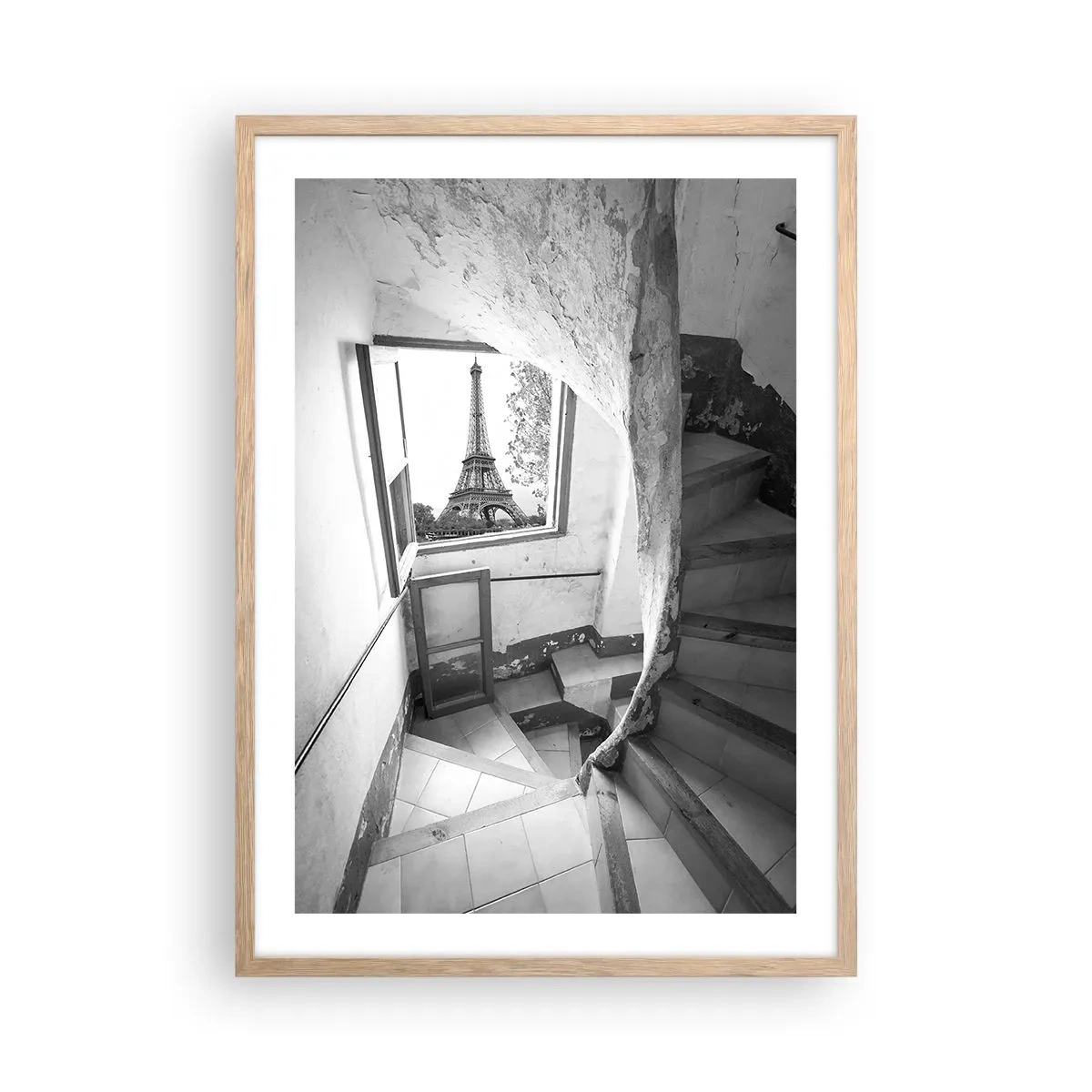 Poster in einem Rahmen aus heller Eiche - Was für eine Aussicht! - 50x70 cm