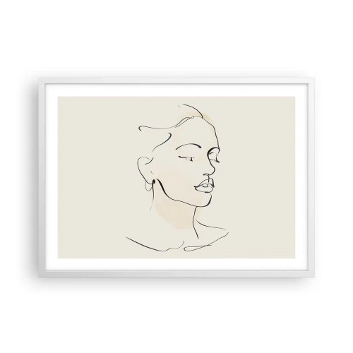 Poster in einem weißen Rahmen - Eine bestimmte Linie - 70x50 cm