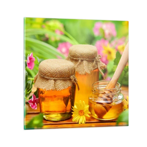 Glasbild - Bild auf glas - Süß und blumig - 40x40 cm