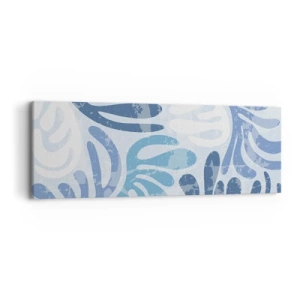 Bild auf Leinwand - Leinwandbild - Blaue Farne - 90x30 cm