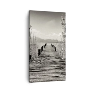 Bild auf Leinwand - Leinwandbild - In der Stille des Grases - 45x80 cm