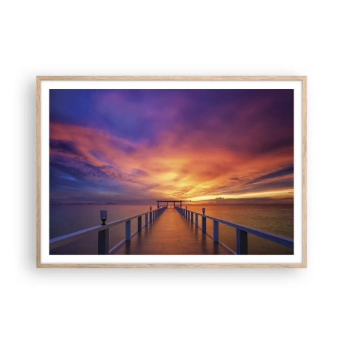 Poster in einem Rahmen aus heller Eiche - Ohne Ende - 100x70 cm
