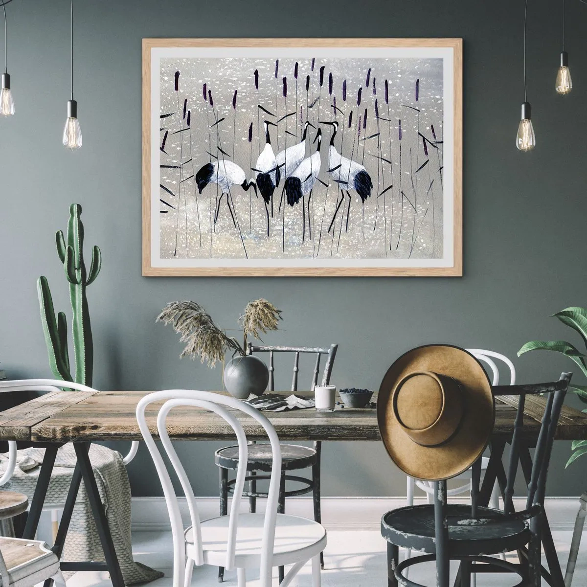 Poster in einem Rahmen aus heller Eiche - Unter ihren eigenen - 50x40 cm