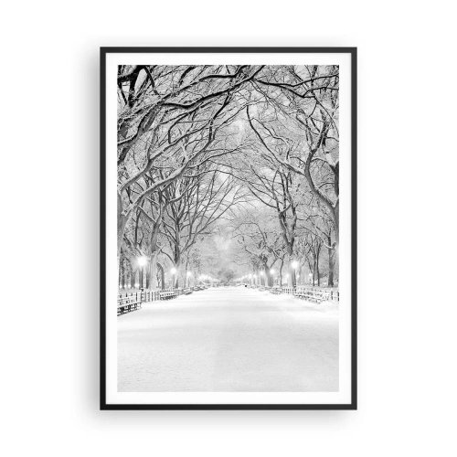 Poster in einem schwarzem Rahmen - Vier Jahreszeiten - Winter - 70x100 cm
