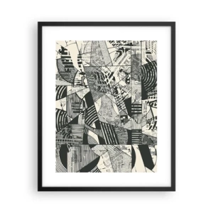 Poster in einem schwarzem Rahmen - Die Dynamik der Gegenwart - 40x50 cm