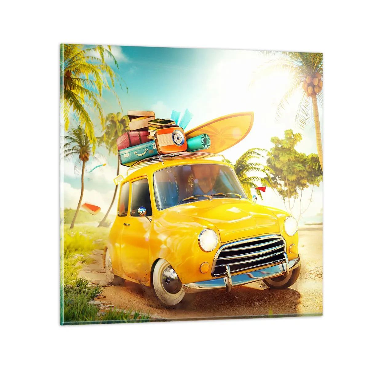 Glasbild - Bild auf glas - Eine Reise für mehr als ein Lächeln - 50x50 cm