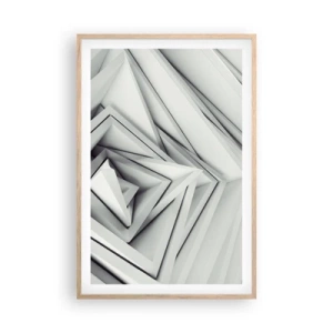 Poster in einem Rahmen aus heller Eiche - Spitzwinklige Knospen - 61x91 cm