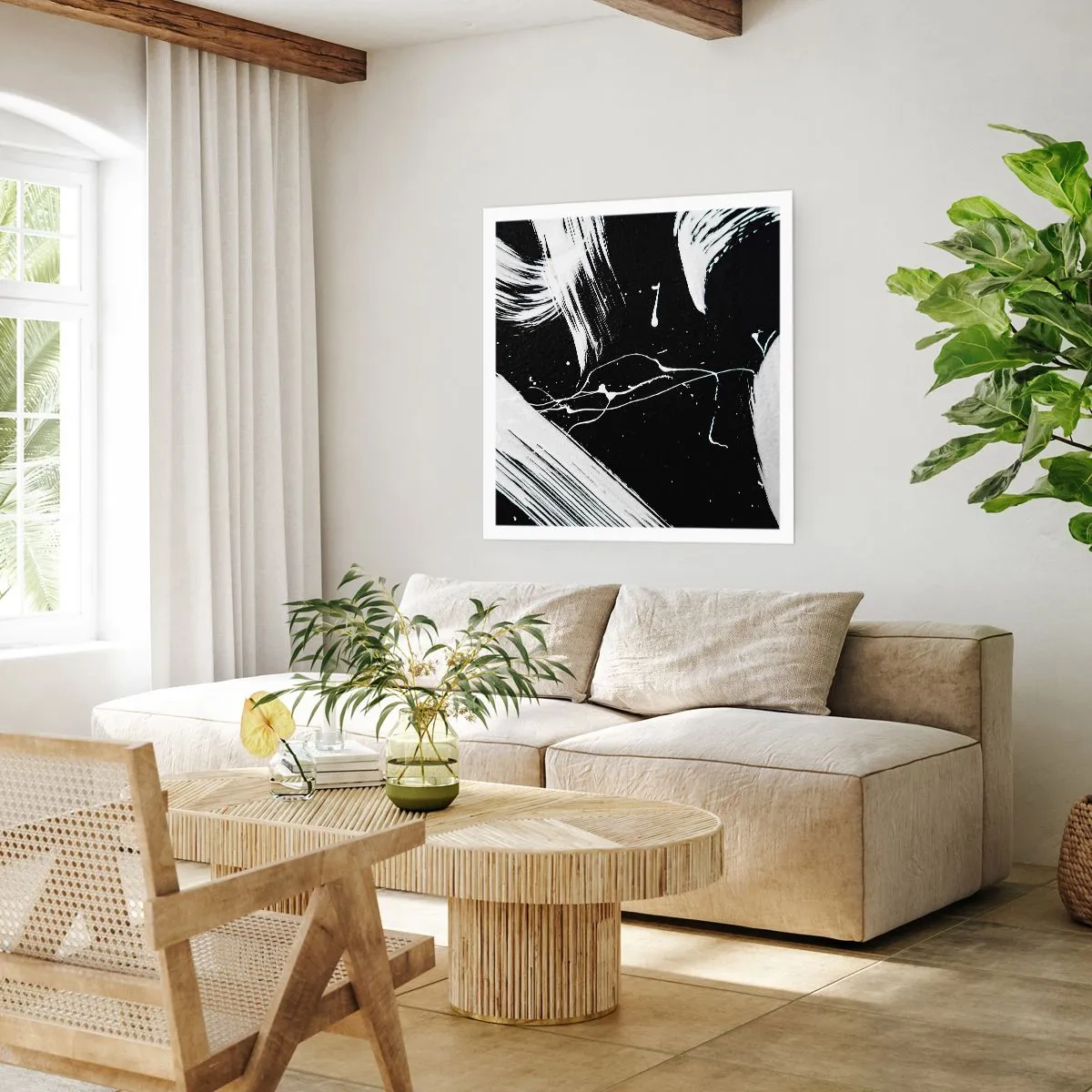 Poster - Dunkelheit durchbrechen - 30x30 cm