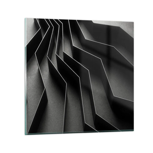 Glasbild - Bild auf glas - Räumliche Ordnung - 60x60 cm