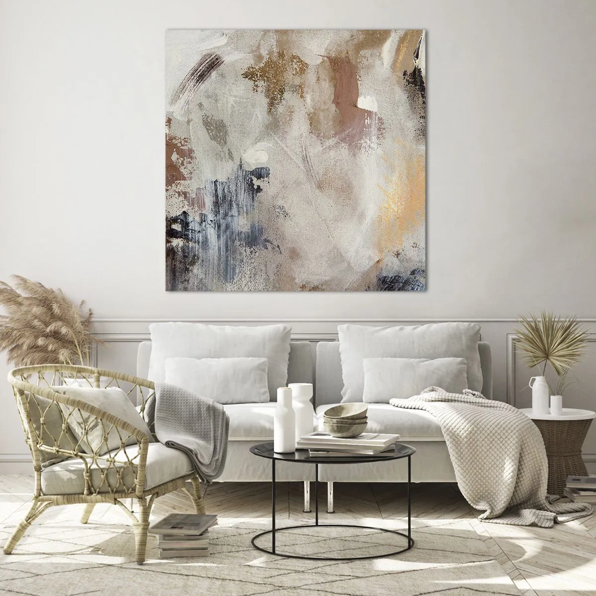 Glasbild - Bild auf glas - Neblige Abstraktion - 40x40 cm