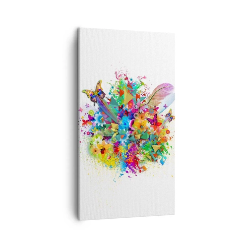 Bild auf Leinwand - Leinwandbild - Ein Strauß Freude - 45x80 cm