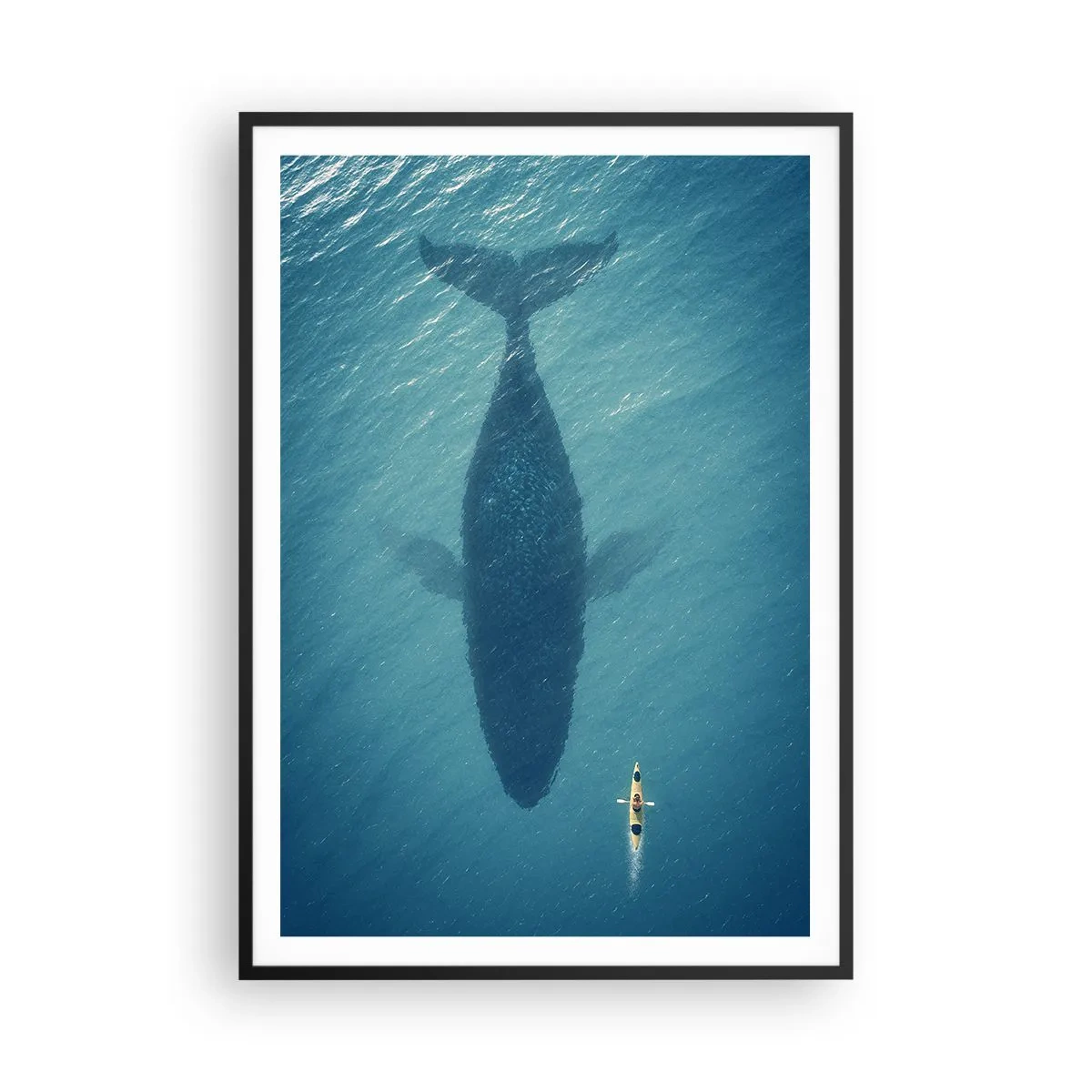 Poster in einem schwarzem Rahmen - Treffen am Meer - 70x100 cm