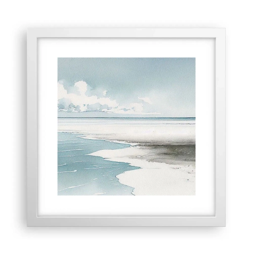 Poster in einem weißen Rahmen - Sanfte Flut - 30x30 cm