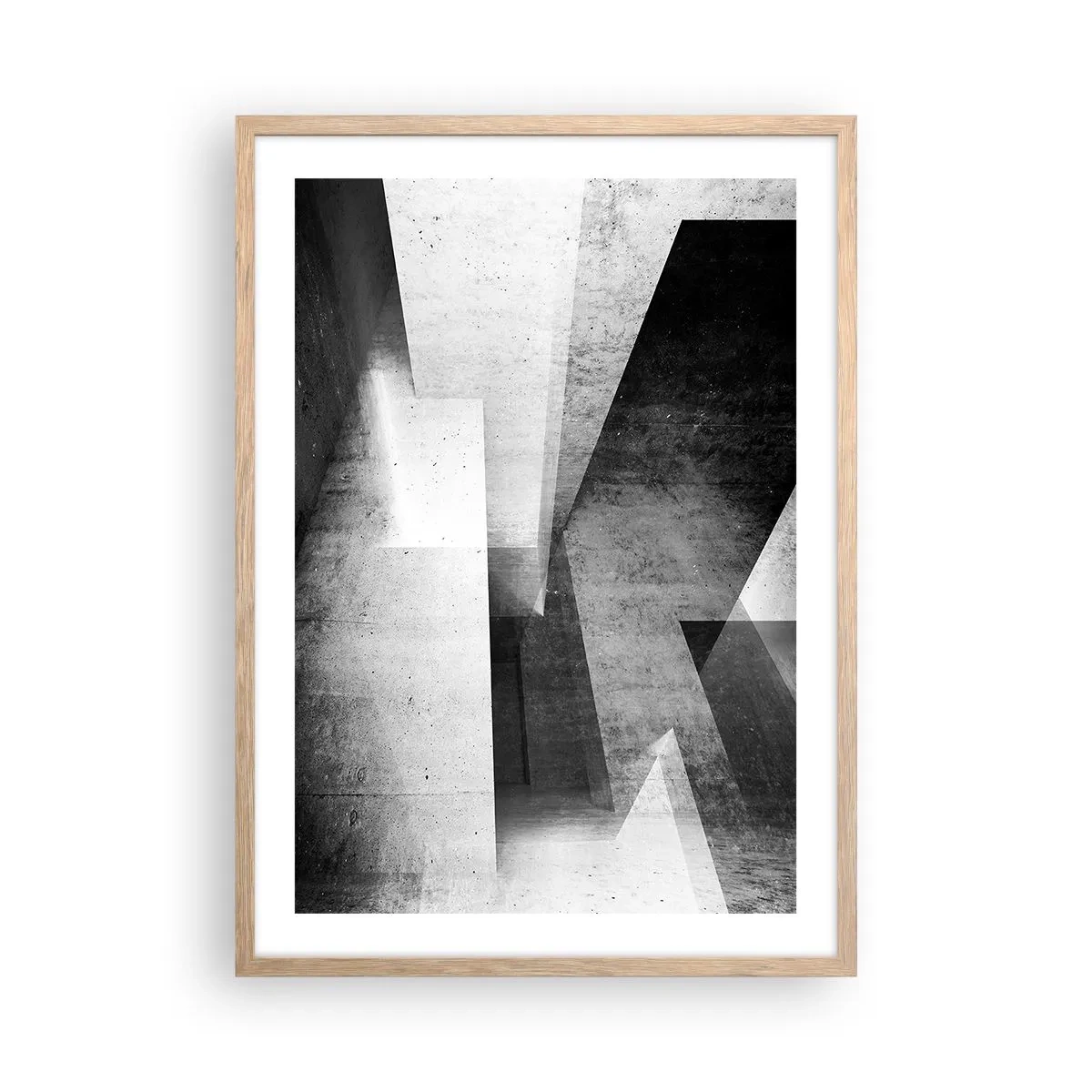 Poster in einem Rahmen aus heller Eiche - Die Raumstruktur - 50x70 cm