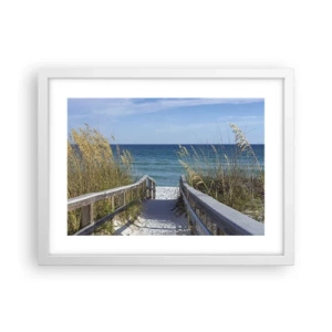 Poster in einem weißen Rahmen - In der Sonne, im Wind - 40x30 cm