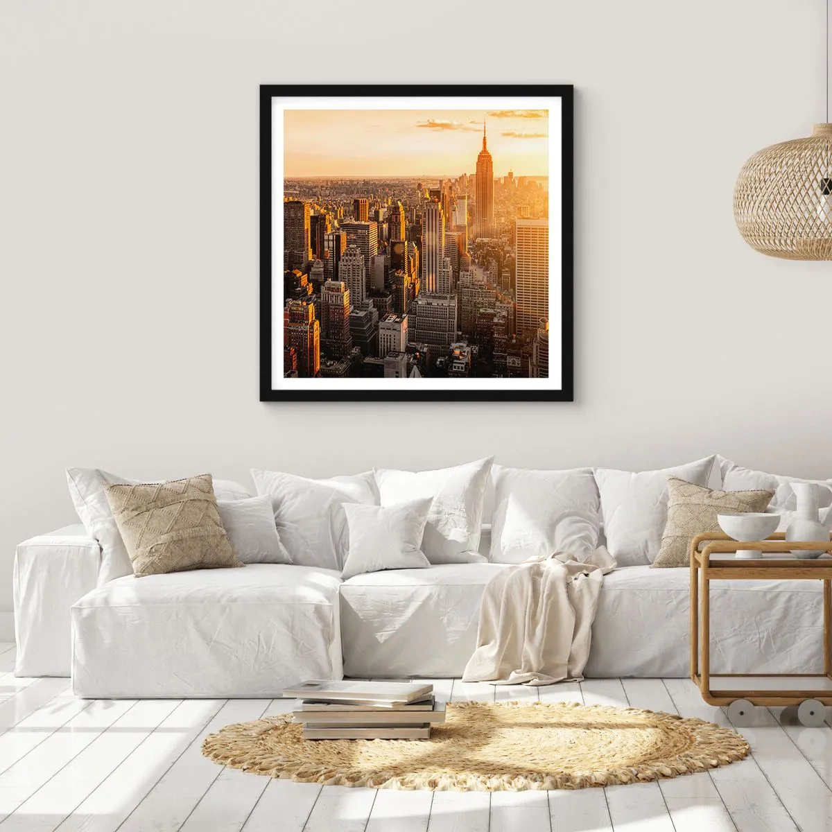 Poster in einem schwarzem Rahmen - In der Sonne wachsen - 30x30 cm