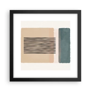 Poster in einem schwarzem Rahmen - Alles ist in Ordnung - 30x30 cm