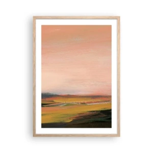 Poster in einem Rahmen aus heller Eiche - In Rosatönen - 50x70 cm