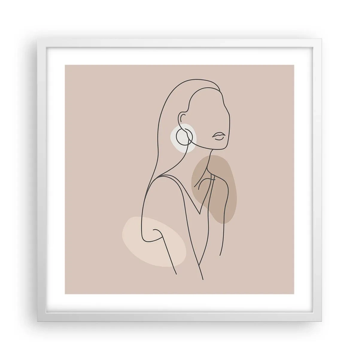 Poster in einem weißen Rahmen - Mädchenhafte Ikone - 50x50 cm