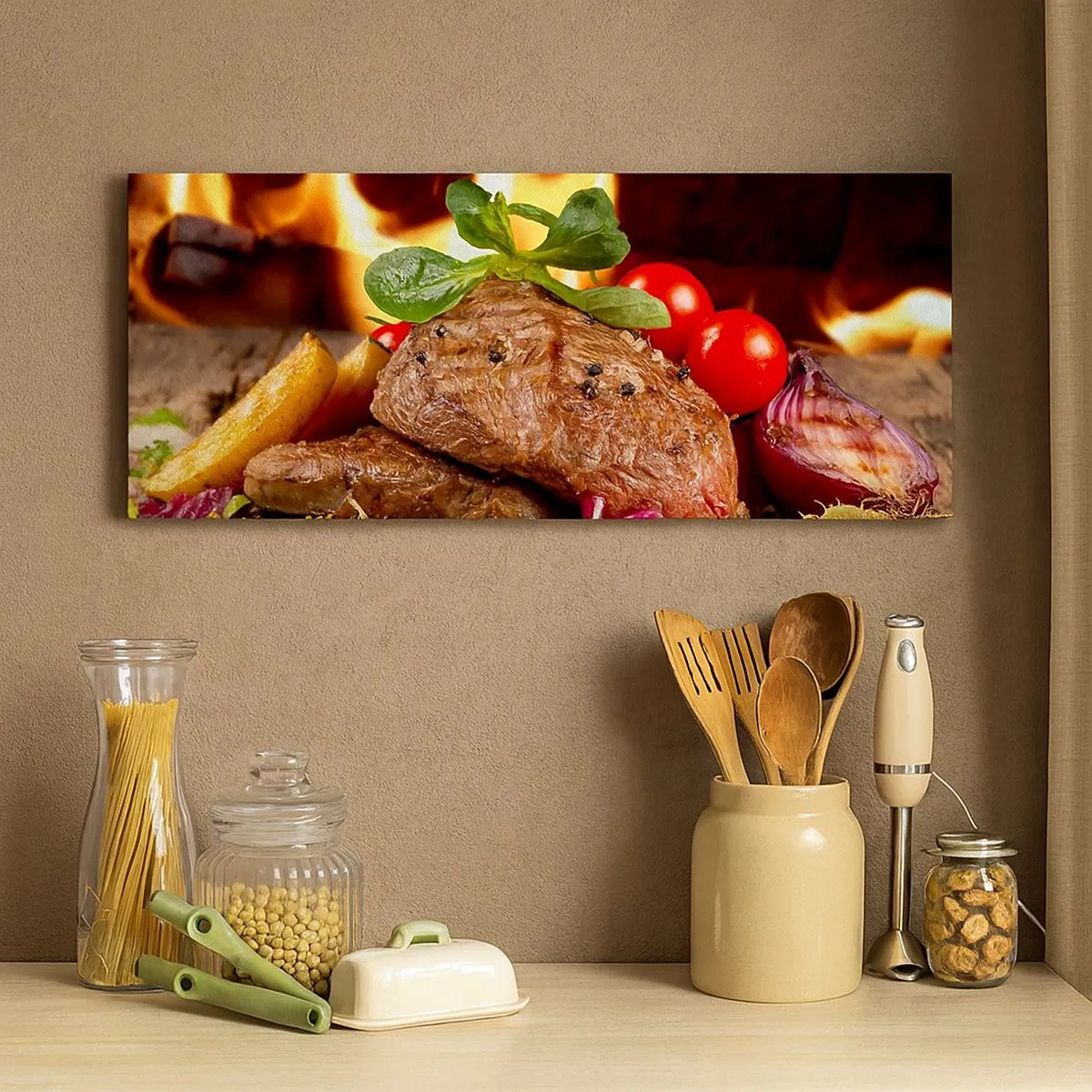 Bild auf Leinwand - Leinwandbild - Von Hitze gezaubert - 100x40 cm