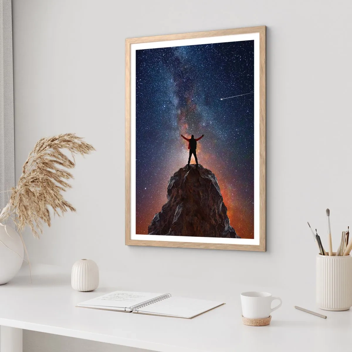 Poster in einem Rahmen aus heller Eiche - Die Macht ist mit mir! - 30x40 cm