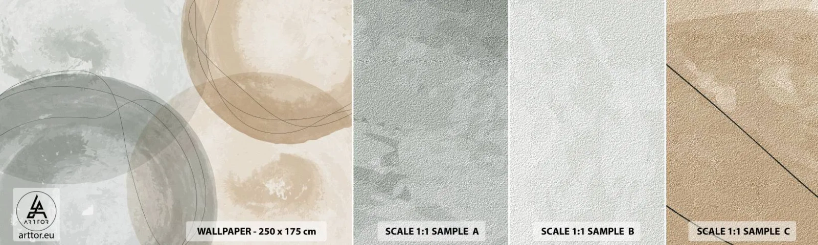 Fototapeten Muster Selbstklebend Deluxe Sticker - Welten durchdringen - Abstraktion, Stück, Bezirke - 100x30 cm