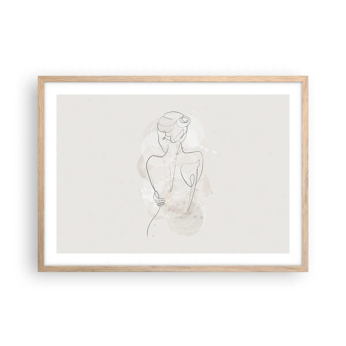 Poster in einem Rahmen aus heller Eiche - Wie ein sensibles Instrument - 70x50 cm