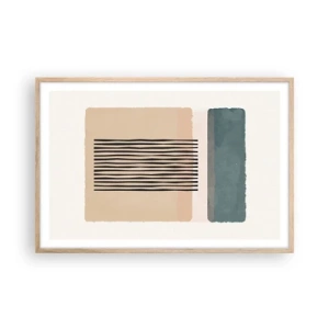 Poster in einem Rahmen aus heller Eiche - Alles ist in Ordnung - 91x61 cm